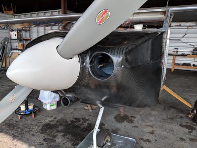 Cooling air inlet of a Bede BD-4C airplane