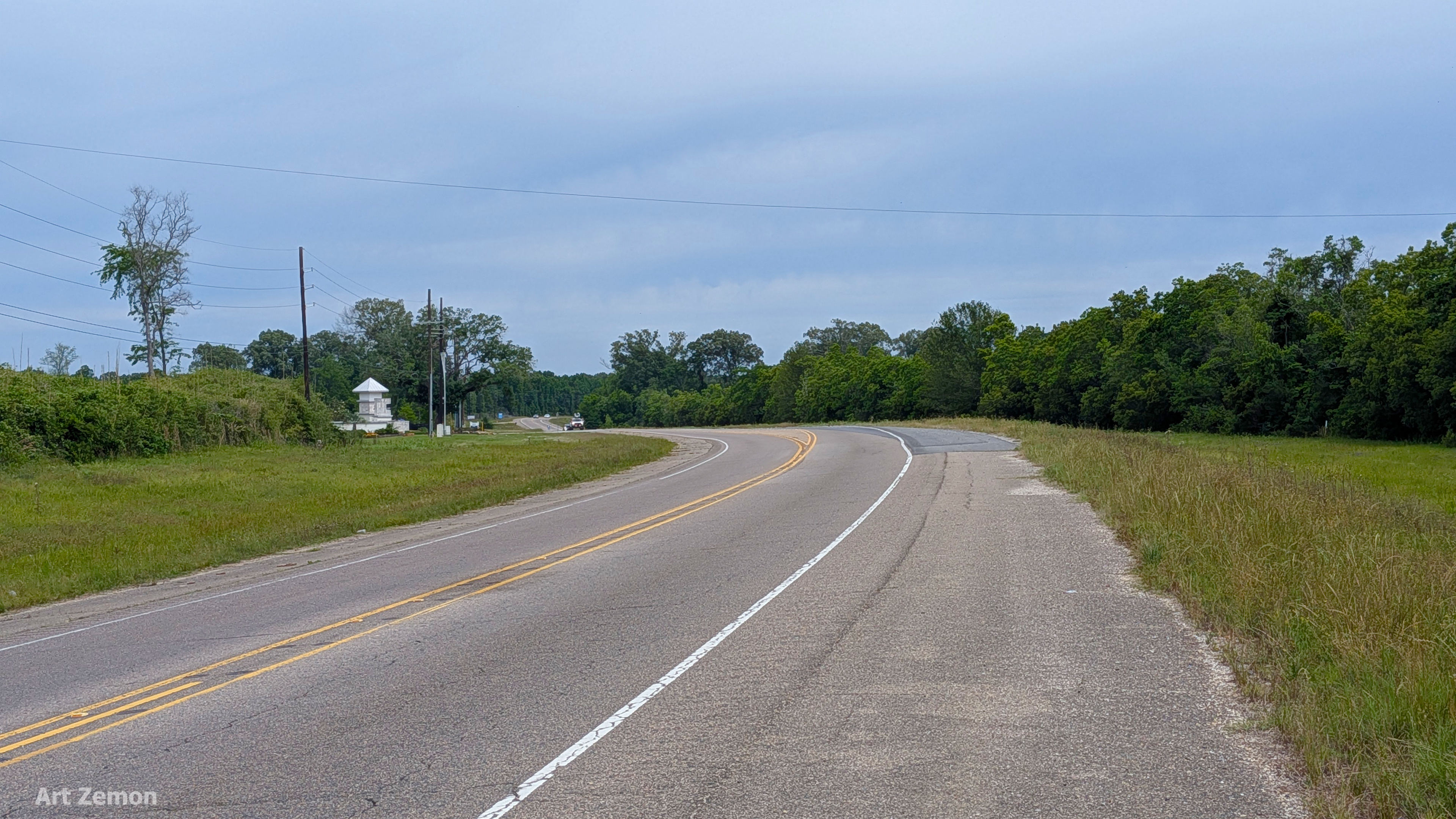 empty 2-lane highway with wide shoulders