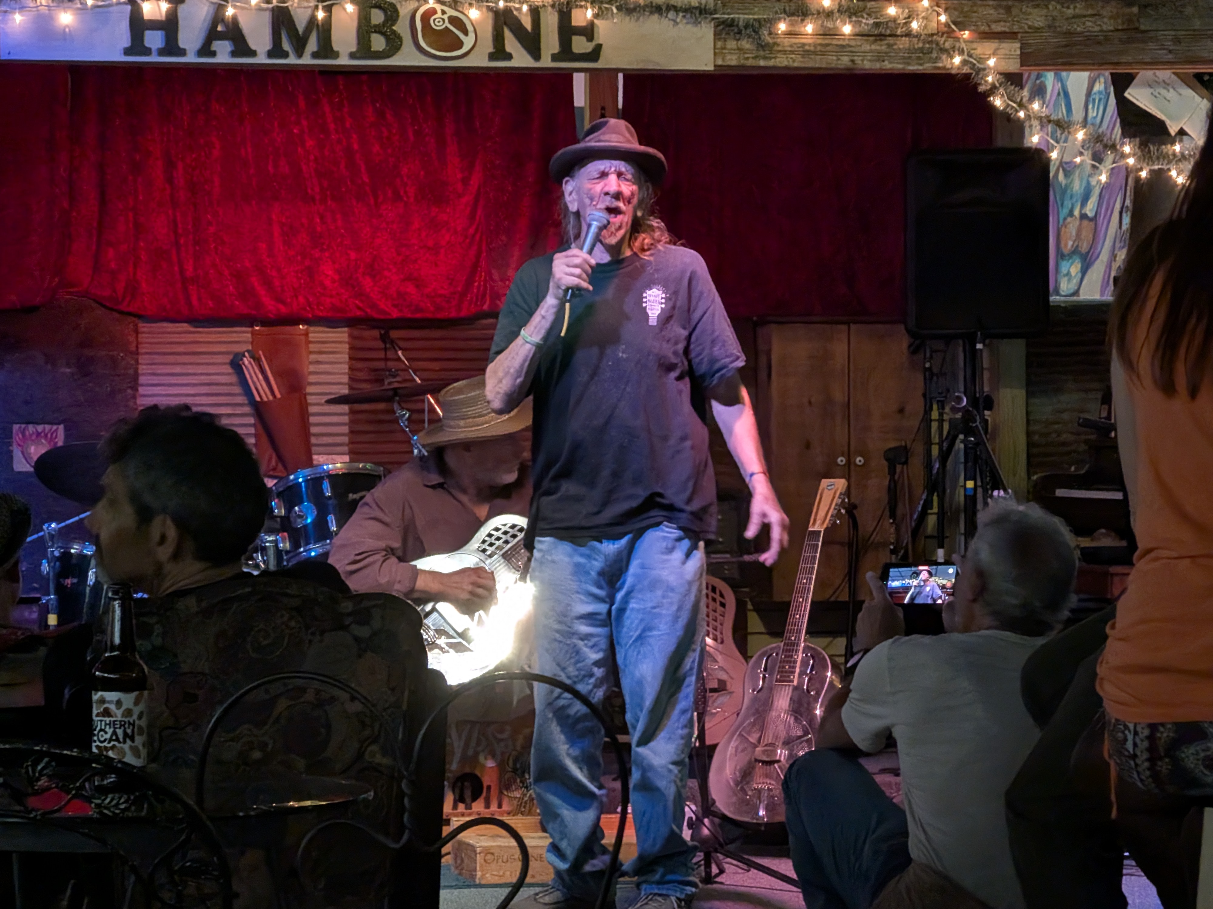 Watermelon Slim performing at the Hambone